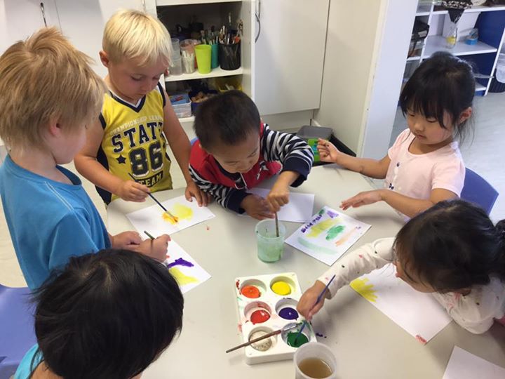 Paintbrushes and water